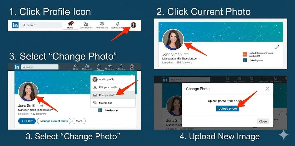 Step-by-step guide to uploading your framed photo to LinkedIn