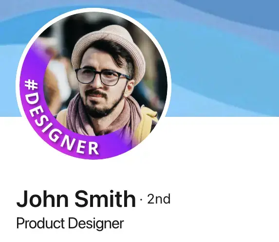 LinkedIn profile with a custom banner